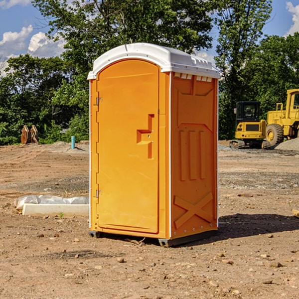 how often are the porta potties cleaned and serviced during a rental period in Mather PA